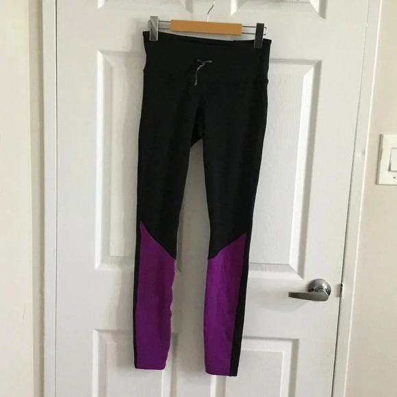 Lululemon Run: Runder Under Pant Pull-On Activewear Run Leggings Black Violet  6 - Picture 3 of 10